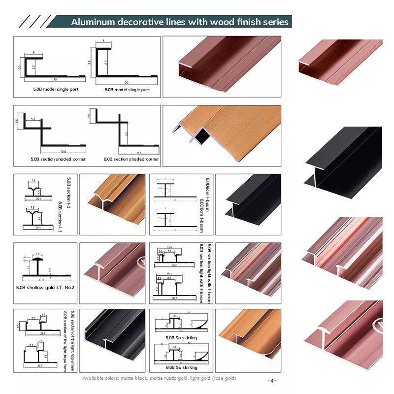 Aksesori Aluminium Trim Dinding