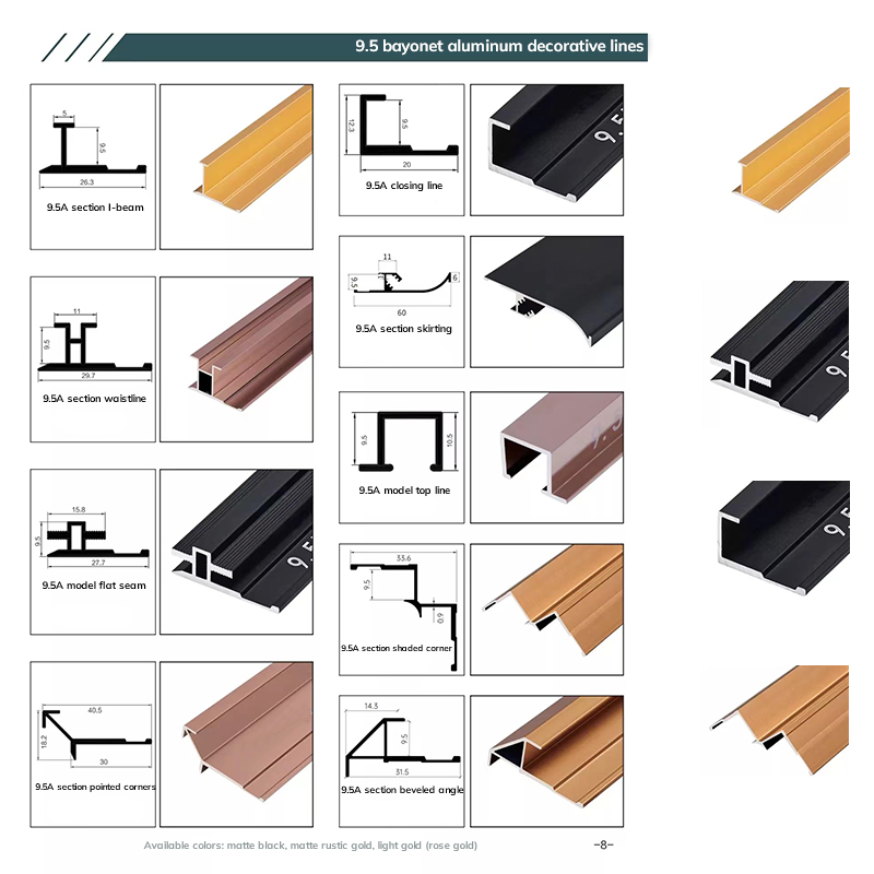 Aksesori Aluminium Trim Dinding